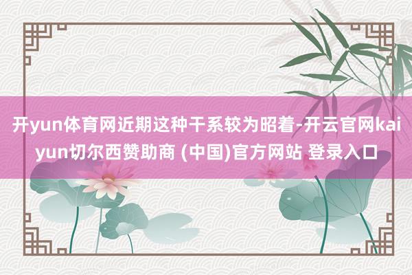 开yun体育网近期这种干系较为昭着-开云官网kaiyun切尔西赞助商 (中国)官方网站 登录入口
