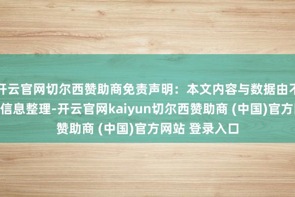 开云官网切尔西赞助商免责声明：本文内容与数据由不雅点字据公开信息整理-开云官网kaiyun切尔西赞助商 (中国)官方网站 登录入口